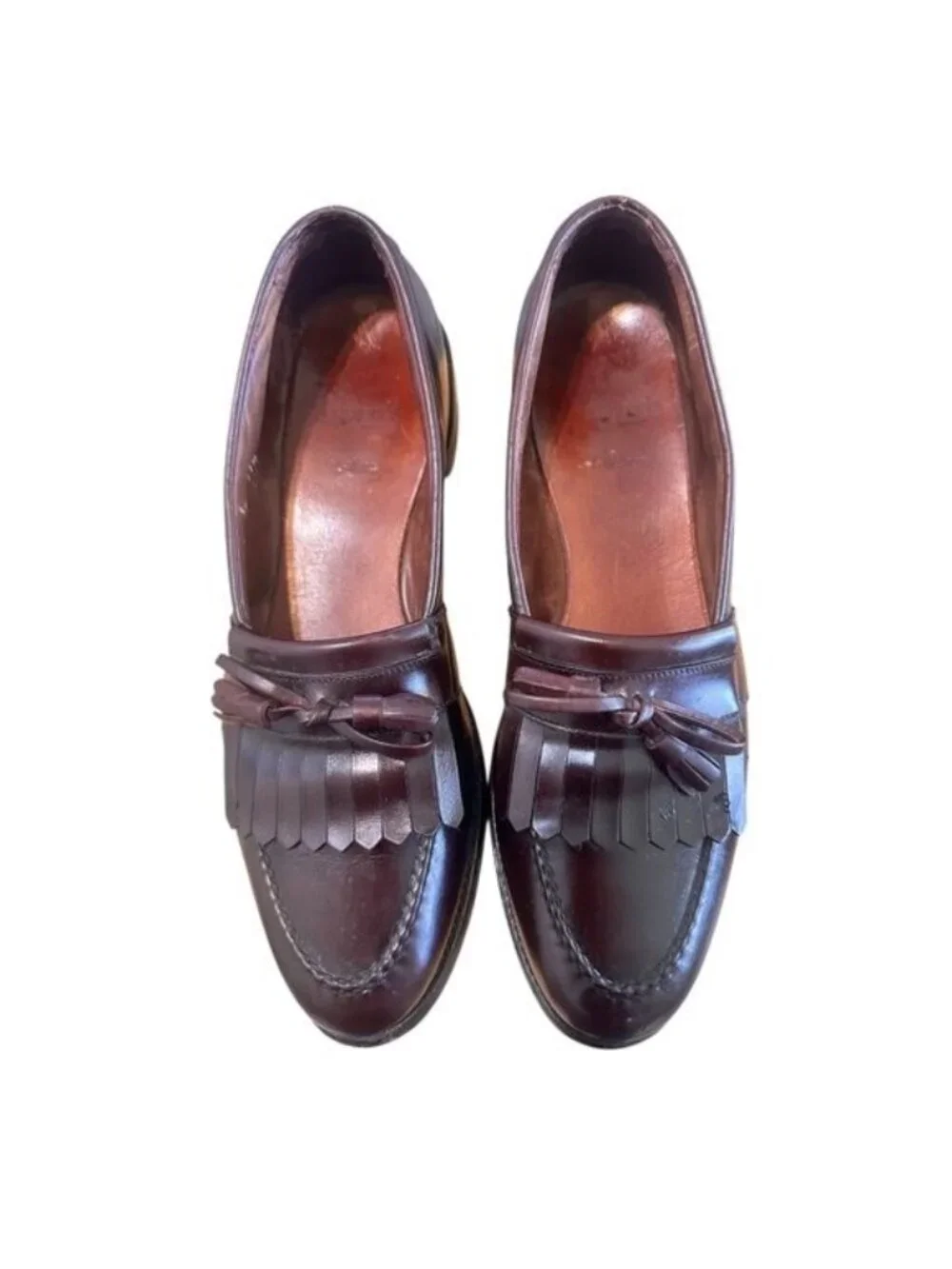 Allen Edmonds Chelsea Loafers Mens 11.5 Brown Leather Tassel Old Money Office